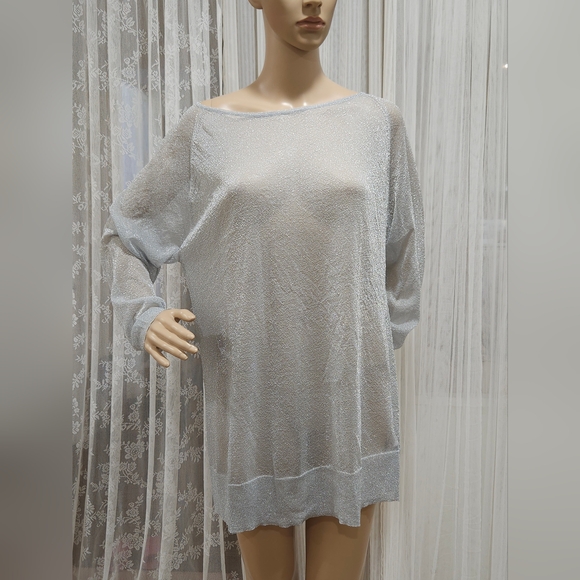 METALLIC THREAD SEMI-SHEER KNIT SWEATER BY ZARA - Picture 2 of 16